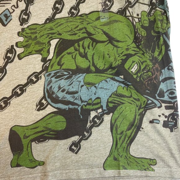 Marvel Comics Hulk Graphic Tee Green Athletic Fit Unisex Size XL - Picture 4 of 8